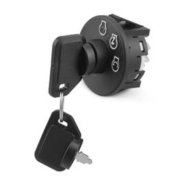 Ignition Switch with Key & Carabiner 6PIN Fit for Kubota ZG123 ZG124 ZG127 Z121 Z122 Z125 Z411 Z421 Z723 Z724 Z725 Z726 Zero Turn Mowers Parts, Replace K3011-62110