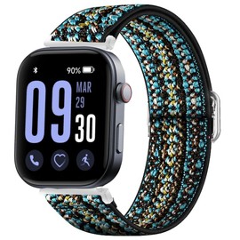 GTX13, GTX12 Smart Watches Band, Lamshaw 22mm Stretch Elastics Nylon Adjustable Replacement Strap Accessories for Men & Women Compatible for Fitpolo GTX12, ENOMIR GTX12, Tensky GTX12, uaue T60, QXQ T60, QCOQ T60 Smart Watches (for 22mm size band, 1)