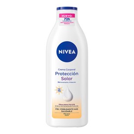 NIVEA Crema Corporal Humectante Protección Solar (400 ml), con Vitamina E y Aloe, Protección UV Fps15, 48 horas de Humectación Profunda para Todo Tipo