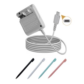 DS Lite Charger Kit Compatible with DS Lite 100-240V Wall Plug Adapter with 4 Stylus Pen for DS Lite