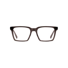 eyebobs - Rabble-Rouser | Premium Reading Glasses for Men and Women | Rectangle Frame for Average Faces, Ebony Crystal, 1.25