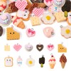 Beadthoven Resin Pendants Cupcake Dessert Pendants for Jewellery Making, Resin,