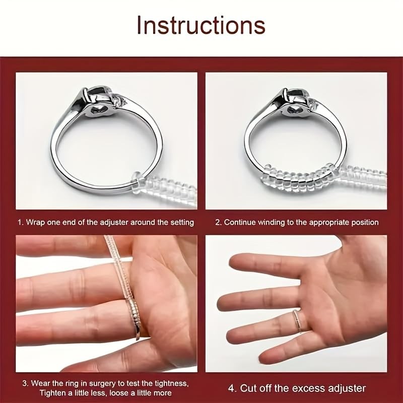 Clear Silicone Ring Sizers Invisible Ring Size Adjuster, Ring Guards