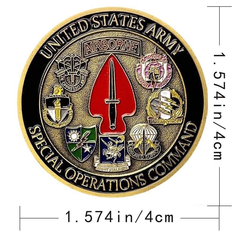 Hollycoin U.S. Army Challenge Coin Special Operations Command Sine Pari