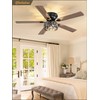 Fanbulous 56 Inch Chandelier Ceiling Fans with Lights and Remote,