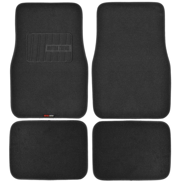 Motor Trend FatRug Premium Carpet Car Floor Mats - Thick Robust Auto Gear, Universal Fit for Your Car Truck or SUV, Black