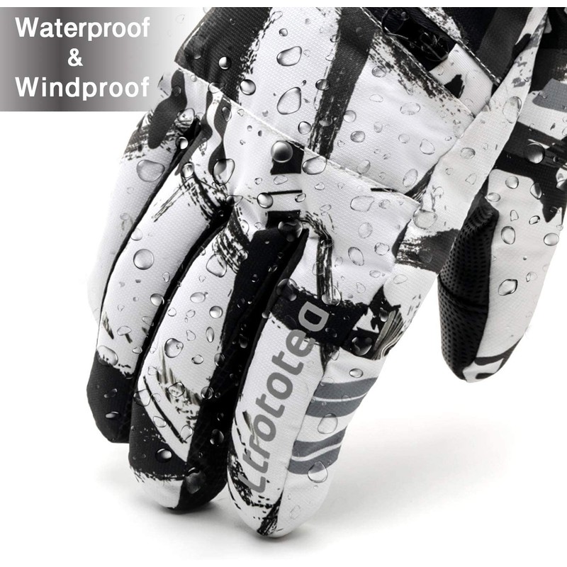 Ski Gloves, Snow Winter Gloves Warm Touchscreen Gloves Waterproof Outdoor