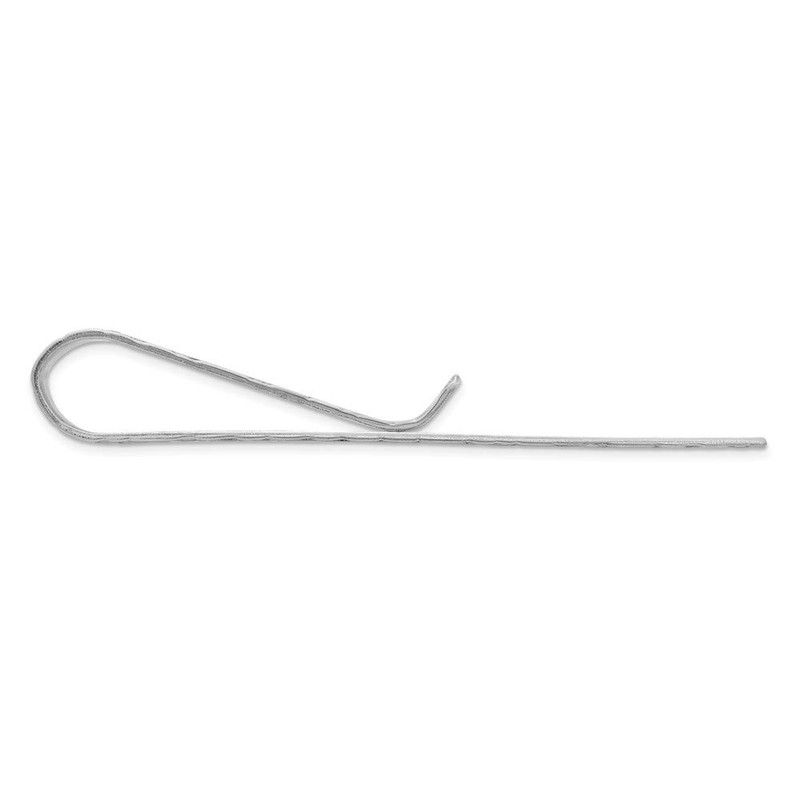 FB Jewels Solid 925 Sterling Silver Rhodium-Plated Tie Bar