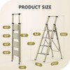 WOA WOA 4 Step Ladder, Ladders for Home, Anti-Slip Pedals,