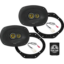 KICKER Speakers 6X9 inch for Ford F-250/F-350/F-450/F-550 2017-2024 Upgrade Kit - Pair of CS Series with Adapters and Harness, Car Audio Front Door Speaker CSC693, 46CSC6934