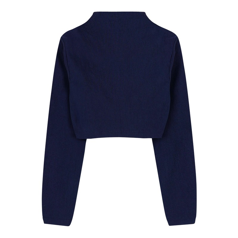 Bolerose Girls 3/4 Sleeve Kids Formal Bolero Shrug, midnight blue