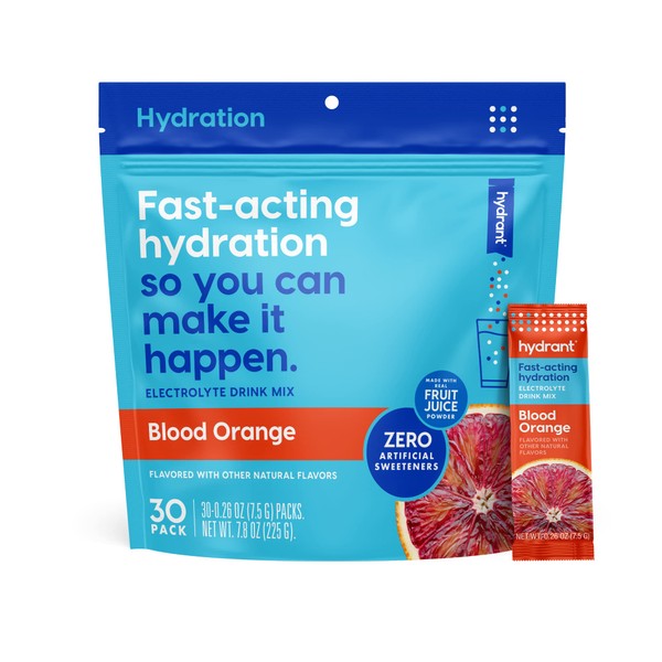 Hydrant Hydrate, Individual Hydration Electrolye Powder Stick Packets with No