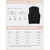 Wowcarbazole - Suéter para mujer, cuello en V, sin mangas,
