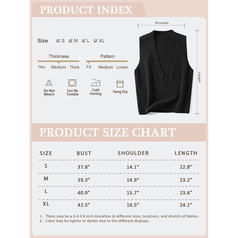 Wowcarbazole - Suéter para mujer, cuello en V, sin mangas,