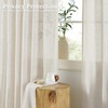 StangH Linen Blended Semi Sheer Curtains for Living Room, Cream