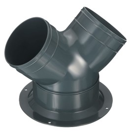 PATIKIL 3 Way Duct Splitter, 3"x3"x4" Y Reducer Connector Air Vent Duct Hose Exhaust Pipe Adapter with Flange for Dryer Exhaust Fan Vent Systems HVAC, Grey