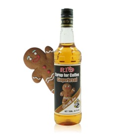 RIO Gingerbread Flavored Coffee Syrup, 700ml – Spiced and Warming, Perfect for Hot or Iced Coffee and Desserts
