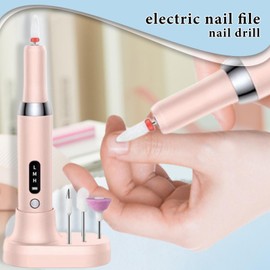 Electric Nail File,Nail Drill Kit 3 Modes Portable Nail Drill - Nail Grinder Electric Nail Filer with Charging Base for Home Nail Salon