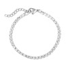 Megical Basket Stainless Steel 3mm Cz Cubic Zirconia 6.5" +