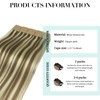 DOORES Tape-In Real Hair Extensions, Light Run, Highlighted Medium Lon,