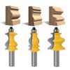WSOOX Architectural Molding Router Bits by 1/2-Inch Shank 3PCS Woodworking
