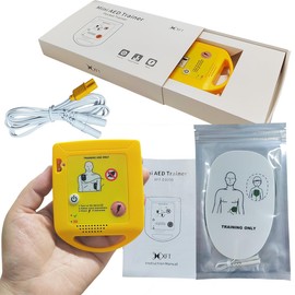 Mini AED Trainer in English with 5 Training Face Shields