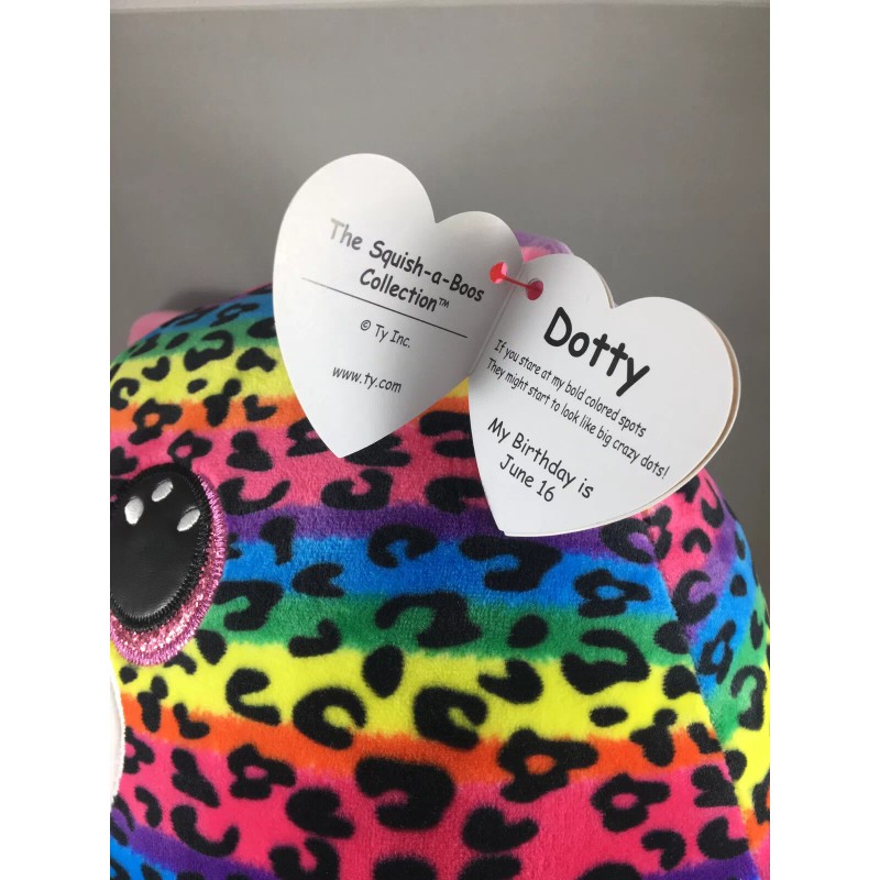Ty Squish a Boos - DOTTY the Leopard Cushion Pillow