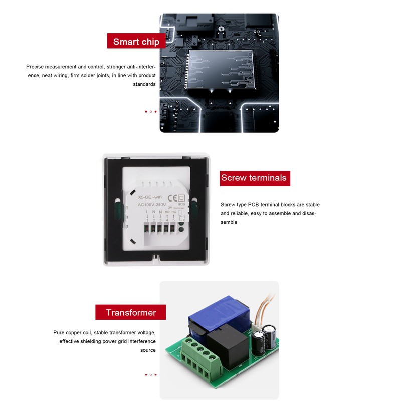 WiFi Smart Thermostat 7 Day Programmable Thermostat with APP Voice