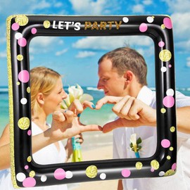 Inflatable Photo Frame Selfie, Inflatable Selfie Picture Frame, Giant Photo Booth Frame, Inflatable Picture Frame Props for Wedding, Baby Shower, Birthday Party Decorations Accessories