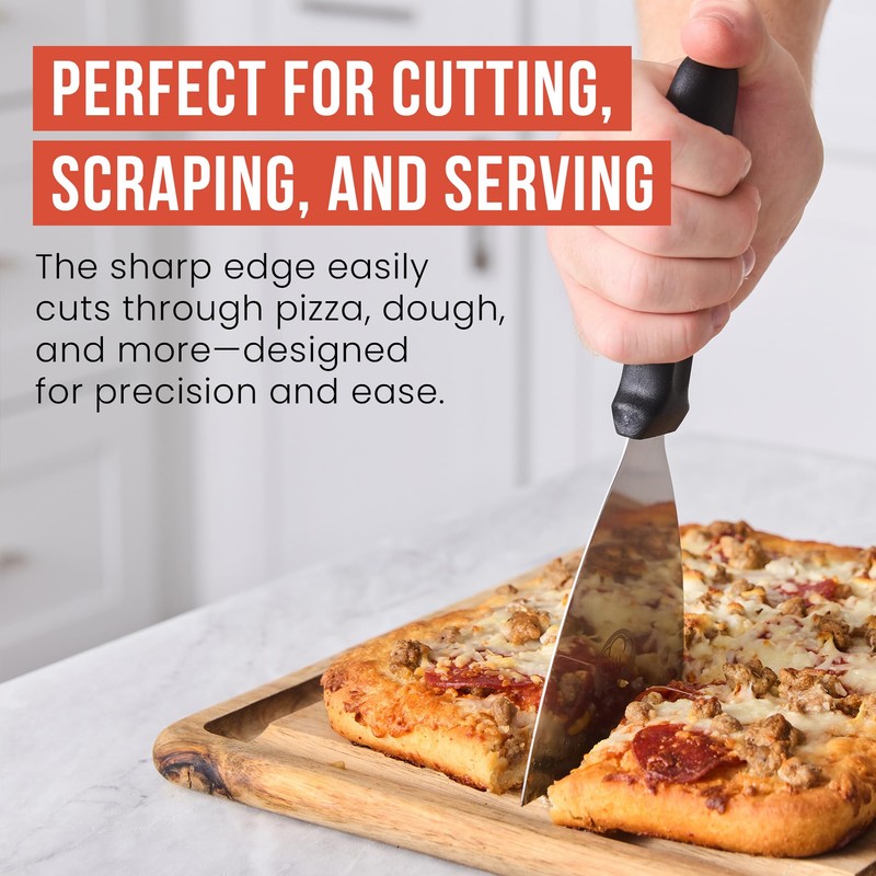 Chef Pomodoro Pizza Dough Scraper – 4-Inch (10 cm) Stainless
