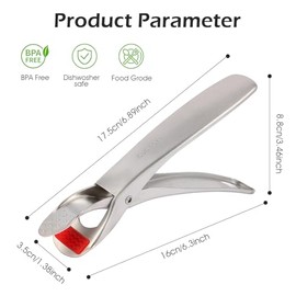 2 pinzas de acero inoxidable para placa caliente, antideslizantes, resistentes al calor, antiquemaduras, ajustables en 360°, pinzas de acero inoxidabl