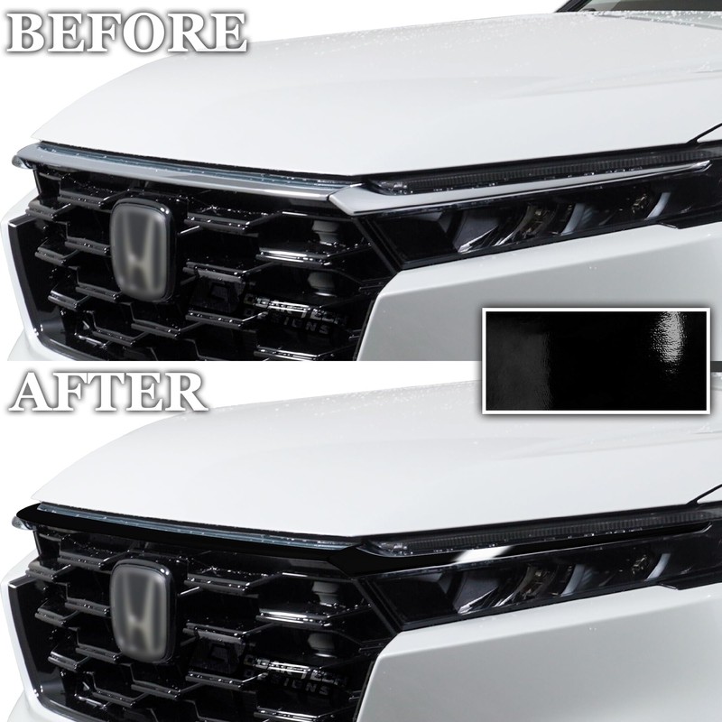 BOGAR TECH DESIGNS Front Chrome Delete Overlay Compatible with Honda