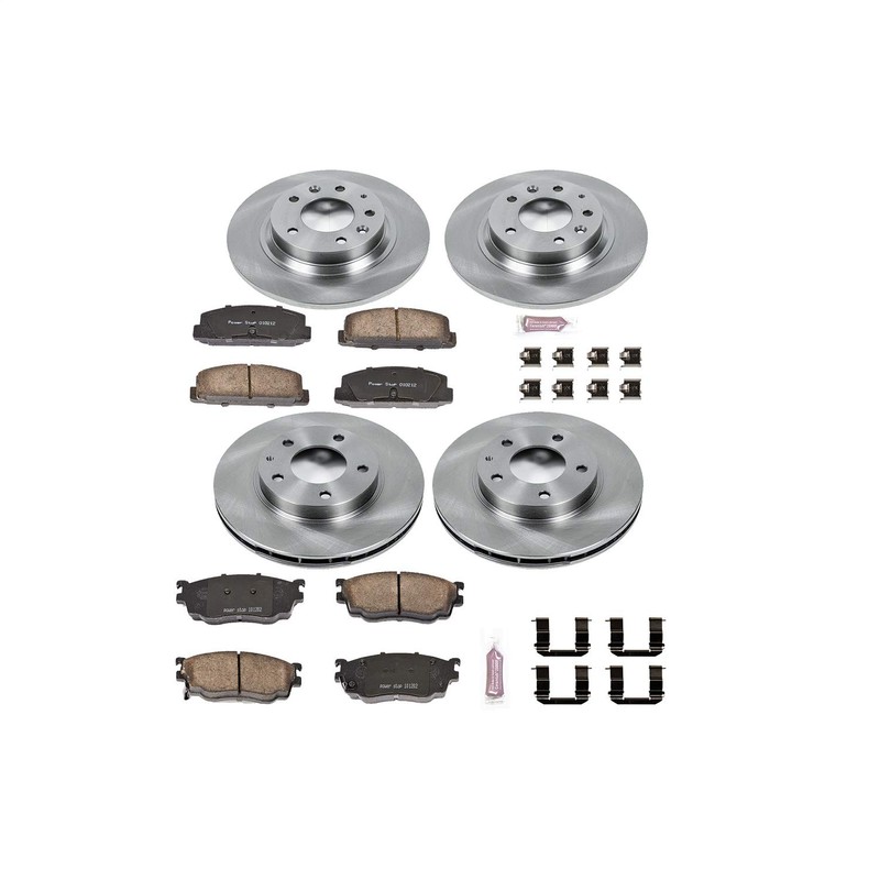 Autospecialty KOE6243 Daily Driver 1-Click OE Replacement Front/Rear Brake Kit