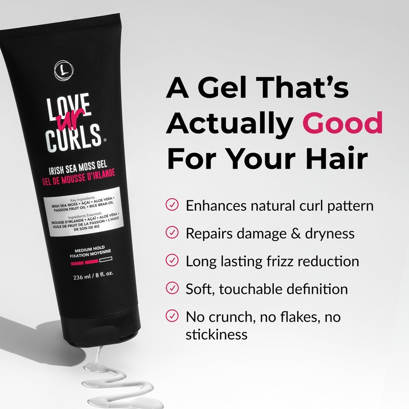 Love Ur Curls Irish Sea Moss Hair Gel, Medium Hold