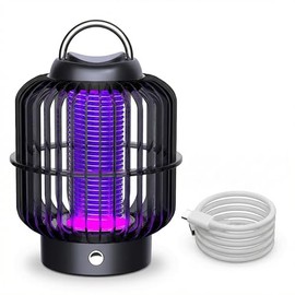 Rechargeable Bug Zapper, 2200V Cordless Electric Fly Trap with 1200mAh Battery, Portable Mosquito Zapper for Indoor Outdoor Use, Lightweight Pest Control for Camping Patio Backyard Bedroom Kitchen