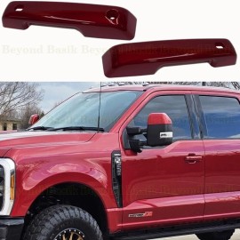 Torox For 2021-2025 Ford F150 FRONT Door Handle COVERS W/2 SMTKH  D4 RAPID RED