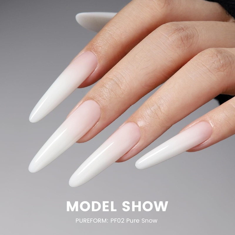 YOKEFELLOW Pureform Poly Nail Gel 50g, HEMA & TPO Free,Milky