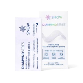 SNOW Diamond Dissolving Teeth Whitening Strips - Gentle & Enamel Safe White Strips for Teeth Whitening, at-Home Dental Hygiene & Tooth Care with Hydroxyapatite - 14 Ct