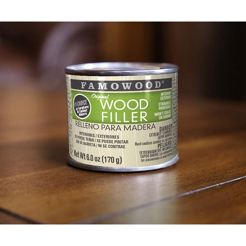 FamoWood 36141122 Original Wood Filler - 1/4 Pint, Mahogany