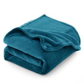 CozyLux Cuddly Fluffy Blanket Sofa 150 x 200 cm for 4 Seasons - Soft/Warm/Lightweight Sofa Blanket Couch Blanket for Sofa/Bed/Couch, Flannel Fleece Blanket 150 x 200 cm Turquoise