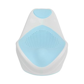 Foldable Soft TPE Baby Bath Support Safe PP Ergonomic Round Hole Hollow Infant Bathtub Holder Rack Blue