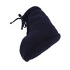 Men Women Cast Sock Dark Blue Soft Fleece Thick Adjustable
