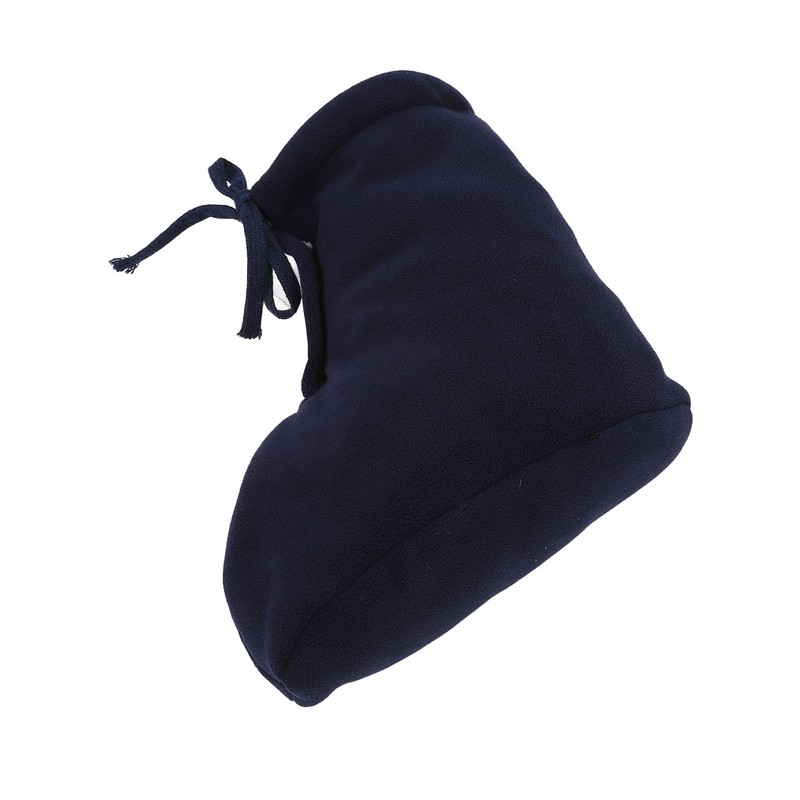 Men Women Cast Sock Dark Blue Soft Fleece Thick Adjustable