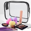 White Ze Clear Toilet Bag, Travel Makeup Cosmetic Bag for