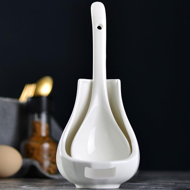 Alipis Spatula Set Set Standing Spoon Rest Vertical Spoon Holder