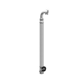Garden Hose Extender, Kink-Free Hose Saver,Braided Stainless Steel Water-Inlet Hose (90 Degree Elbow)