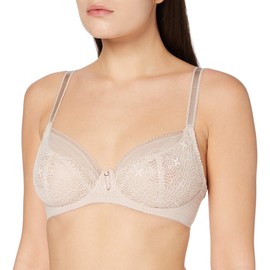 Freya Women's Expression Crochet-Look Underwire Plunge Bra -Natural Beige, 28F
