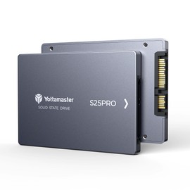 Yottamaster S25PRO 128GB SATA SSD 2.5'' SSD SATA III 6Gb/s Internal Solid State Drive Up to 500MB/s, Upgrade Laptop and PC Desktop SSD for IT Pros, Office Users, Creators