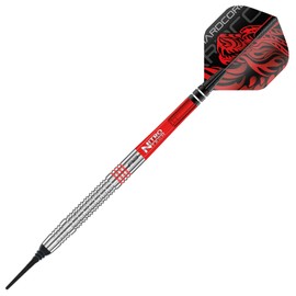 RED DRAGON Jonny Clayton 18g Barrel, 20g Full Weight Softip Tungsten Darts with Flights & Stems