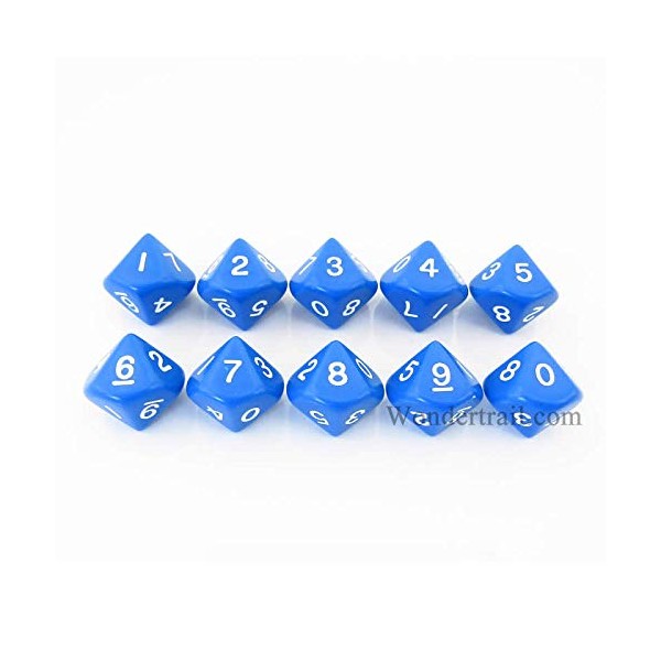 Koplow Games Blue Opaque d10s Dice